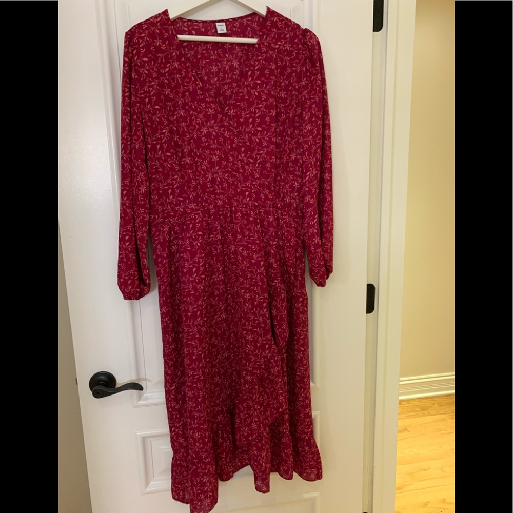 Old Navy Ruffle Georgette Dress Floral Large